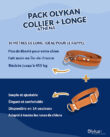 Pack exclusif : longe 10 mètres + collier Athéna