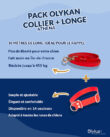 Pack exclusif : longe 10 mètres + collier Athéna