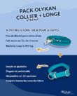 Pack exclusif : longe 10 mètres + collier Athéna